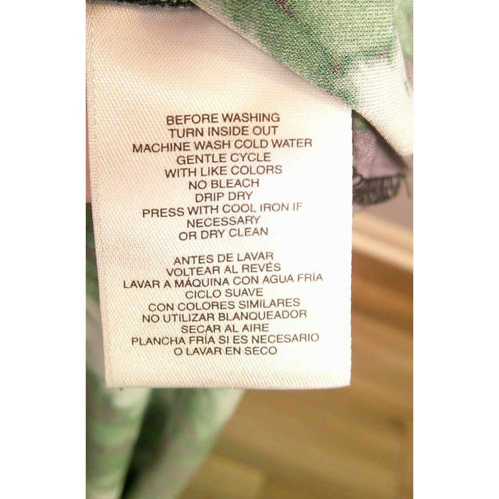 Kasper Bell Sleeve Green Floral Blouse XL/1X - Picture 5 of 6